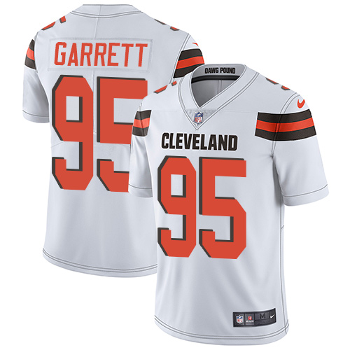 2019 men Cleveland Browns 95 Garrett white Nike Vapor Untouchable Limited NFL Jersey